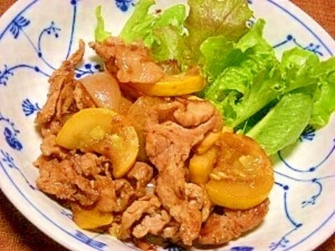 ズッキーニと玉葱☆豚肉の生姜焼き